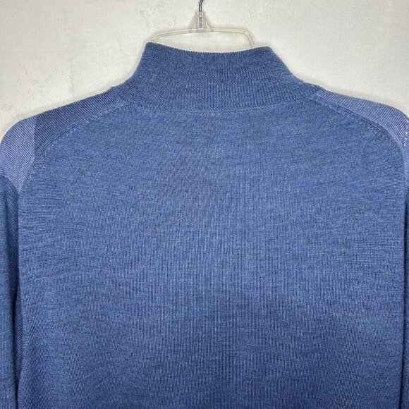 Fairway & Greene Masters Golf 1/4 Zip Argyle Italian Merino Wool Sweater Sz L - Picture 7 of 10